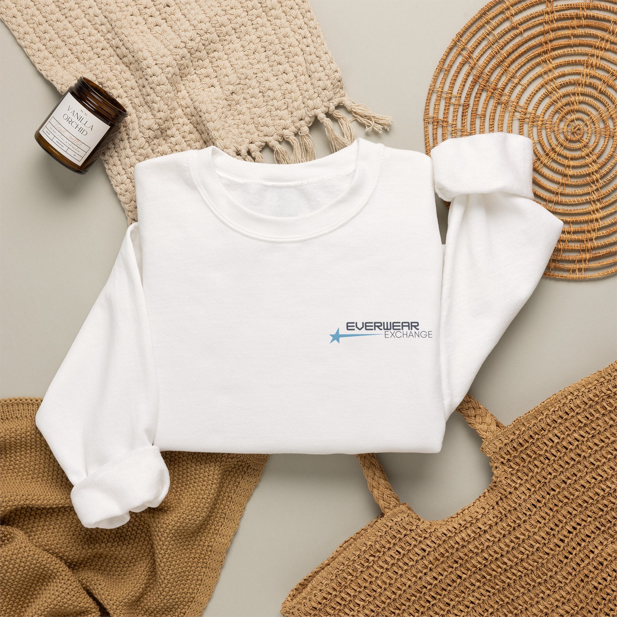 Everwear Exchange Crewneck Sweatshirt – Minimal Logo Pullover
