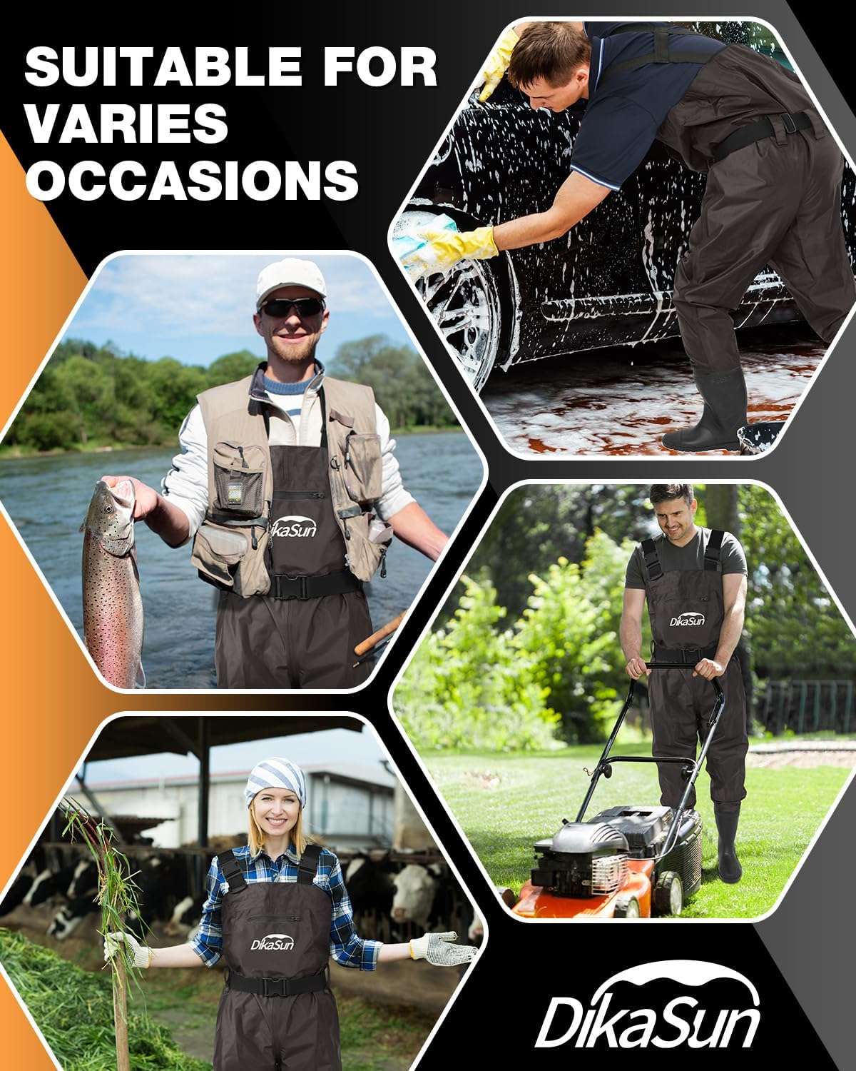 DikaSun Lightweight Bootfoot Chest Waders