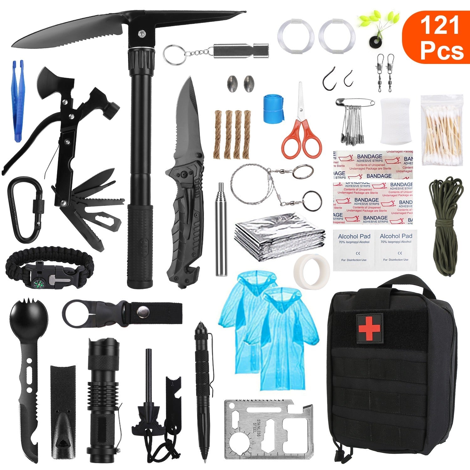 121-Piece Emergency Survival & First Aid Kit