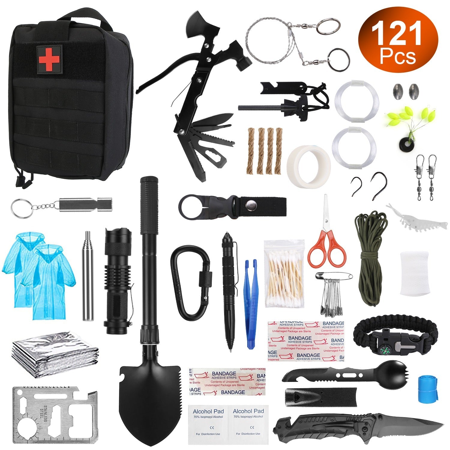 121-Piece Emergency Survival & First Aid Kit