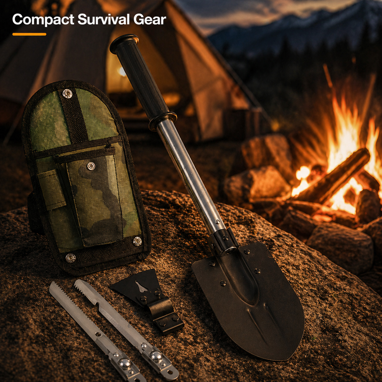6-in-1 Outdoor Multi-Tool Survival Kit