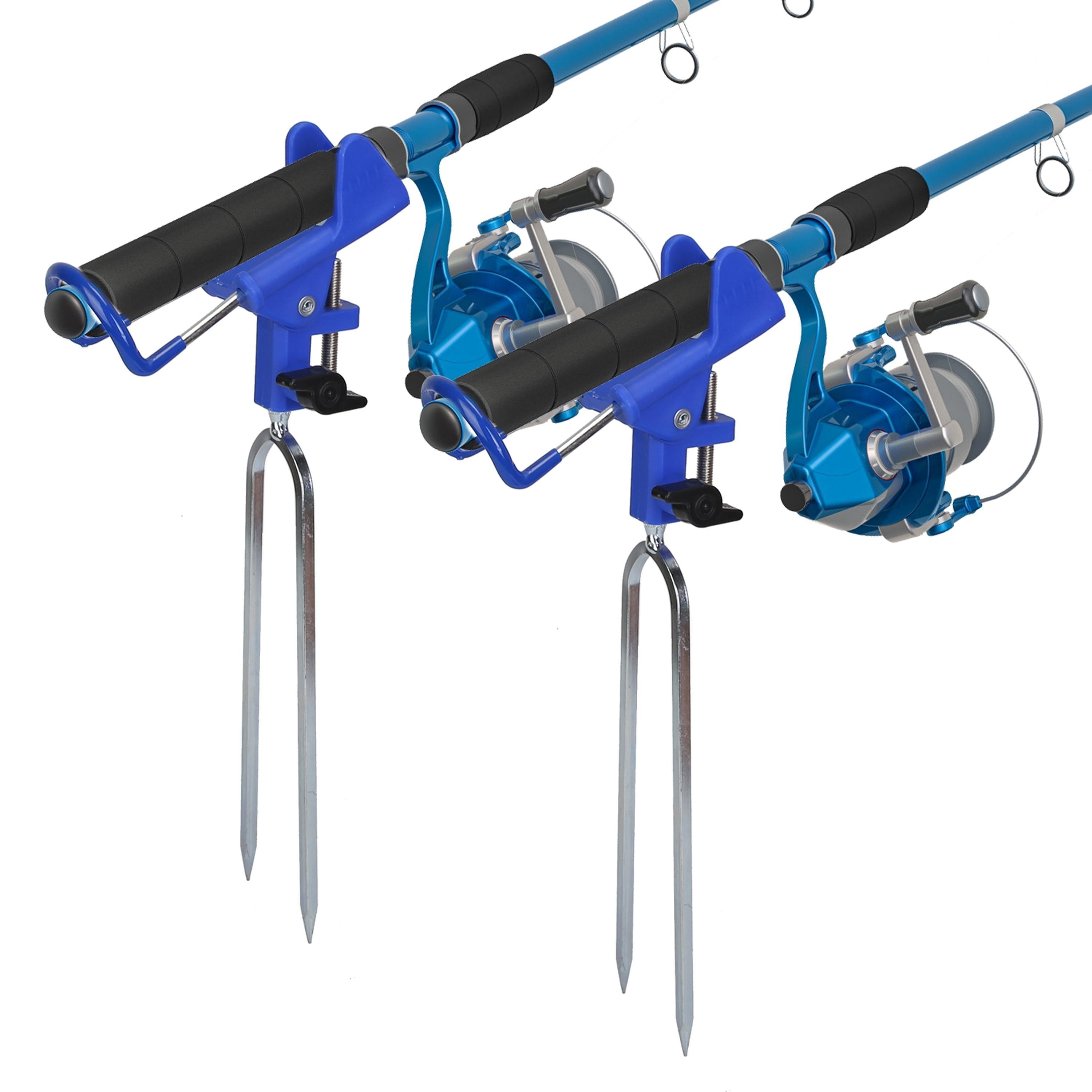2-Piece 360° Stainless Steel Fishing Rod Holders