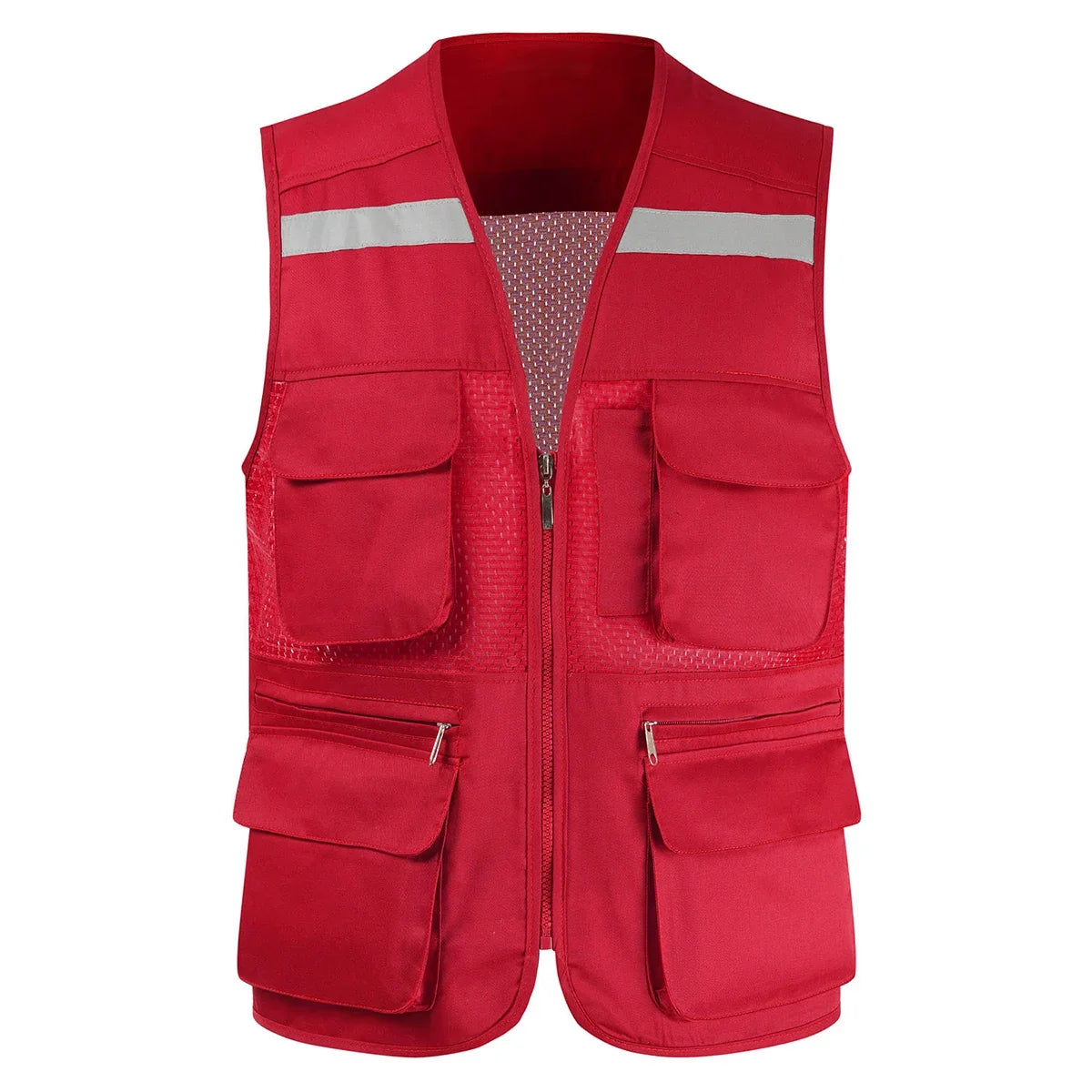 Breathable Mesh Fishing Vest with Multiple Pockets
