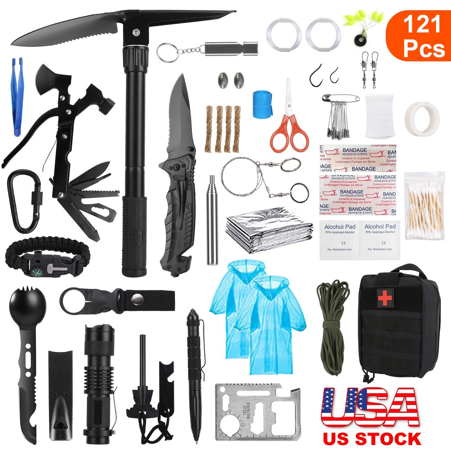 121-Piece Emergency Survival & First Aid Kit