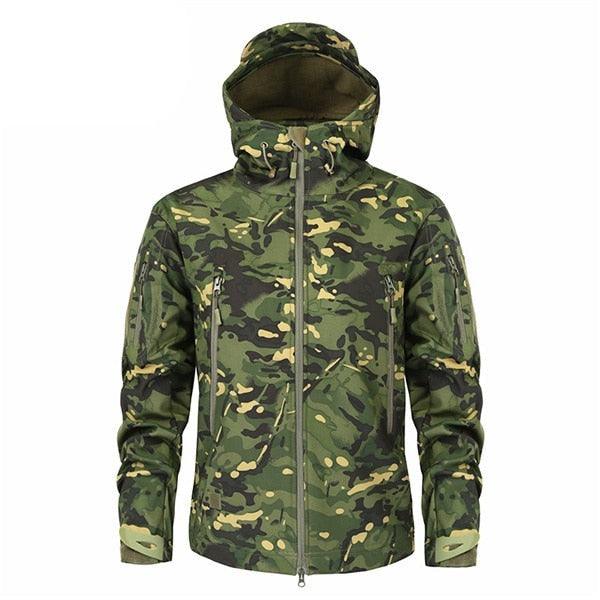 Men's Lightweight Green Camouflage Outdoor Jacket