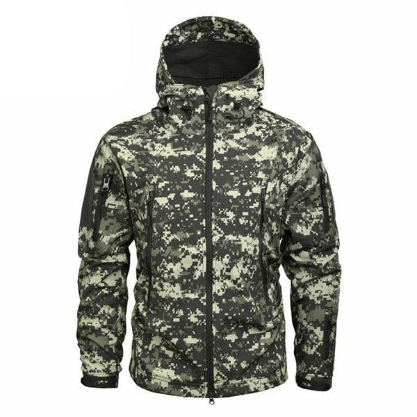 Men's Lightweight Green Camouflage Outdoor Jacket