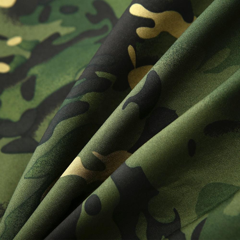 Men's Lightweight Green Camouflage Outdoor Jacket