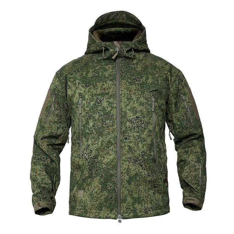 Men's Lightweight Green Camouflage Outdoor Jacket