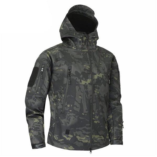 Men's Lightweight Green Camouflage Outdoor Jacket
